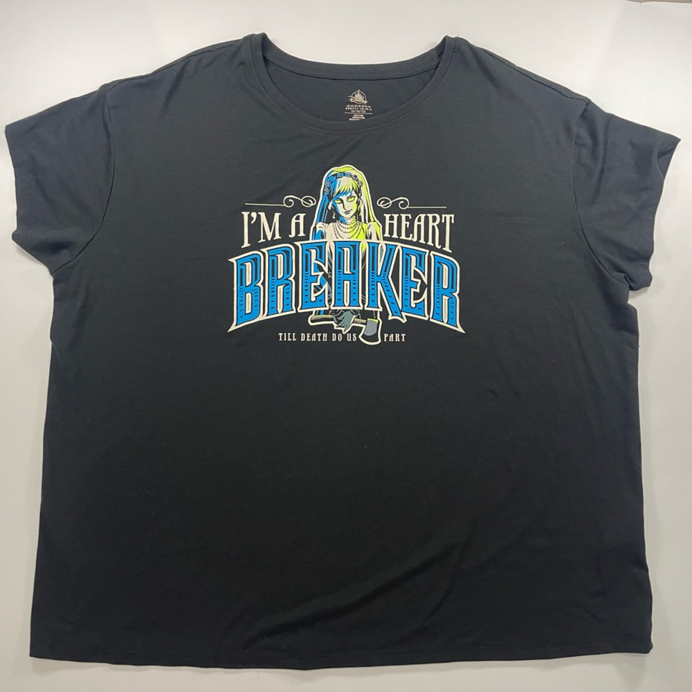 Disney Haunted Mansion I'm A Heart Breaker Till Death Do Us Part Bride Shirt 2x